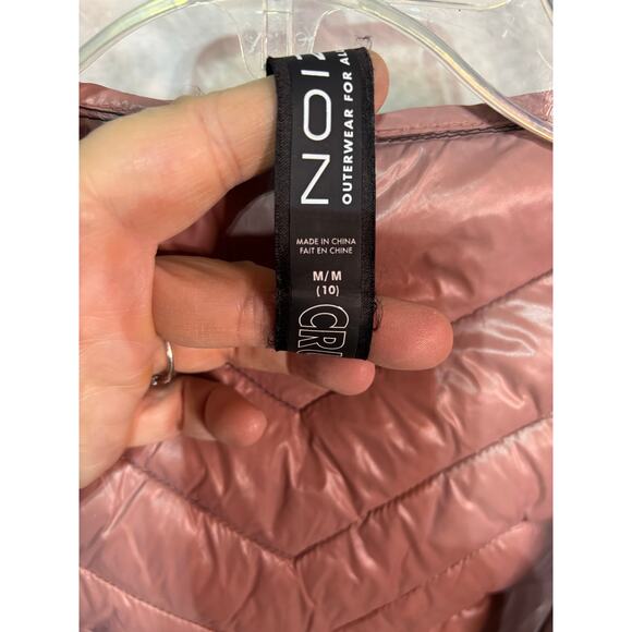 Noise M 10 black cruelty free outerwear hooded front zip jacket nylon nwot - Picture 9 of 14